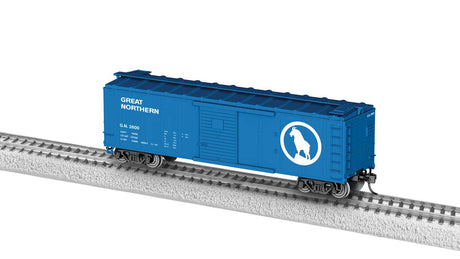 40' Steel Boxcar - Ready to Run -- Great Northern #2600 (Big Sky Blue, white)