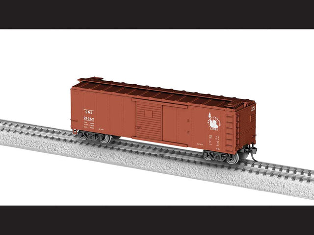40' Steel Flat-End Boxcar - Ready to Run -- Central Railroad of New Jersey #21622 (Boxcar Red, Liberty Logo)