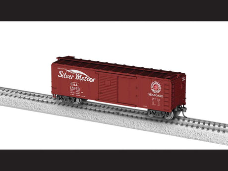 40' Steel Flat-End Boxcar - Ready to Run -- Seaboard Air Line #18923 (Boxcar Red, white, Heart Logo, Silver Meteor Sloga