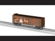 40' Steel Flat-End Boxcar - Ready to Run -- ACME #4045 (Road Runner & Coyote, Giant Magnet, Boxcar Red, white, orange)