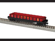 40' Flatcar w/Wood Sides (Gondola) - Ready to Run -- Strasburg #102 (black, red, yellow)