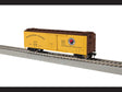 40' Steel Reefer - Ready to Run -- Northern Pacific #91353 (yellow, Boxcar Red, North Coast Slogan, Monad Logo)
