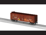 40' Steel Flat-End Boxcar - Ready to Run -- Baltimore & Ohio #X2495 (Boxcar Red, white, Large B&O and 13 State Logo, gra-2