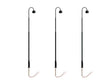 Single-Arm Warm White LED Street Light/Lamp 3-Pack -- Black Mast 4" 10.2cm Tall