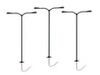 Double-Arm Parking Lot Warm White LED Street Light/Lamp 3-Pack -- Black Mast 4" 10.2cm Tall