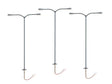 Double-Arm Parking Lot Warm White LED Street Light/Lamp 3-Pack -- Gray Mast 4" 10.2cm Tall