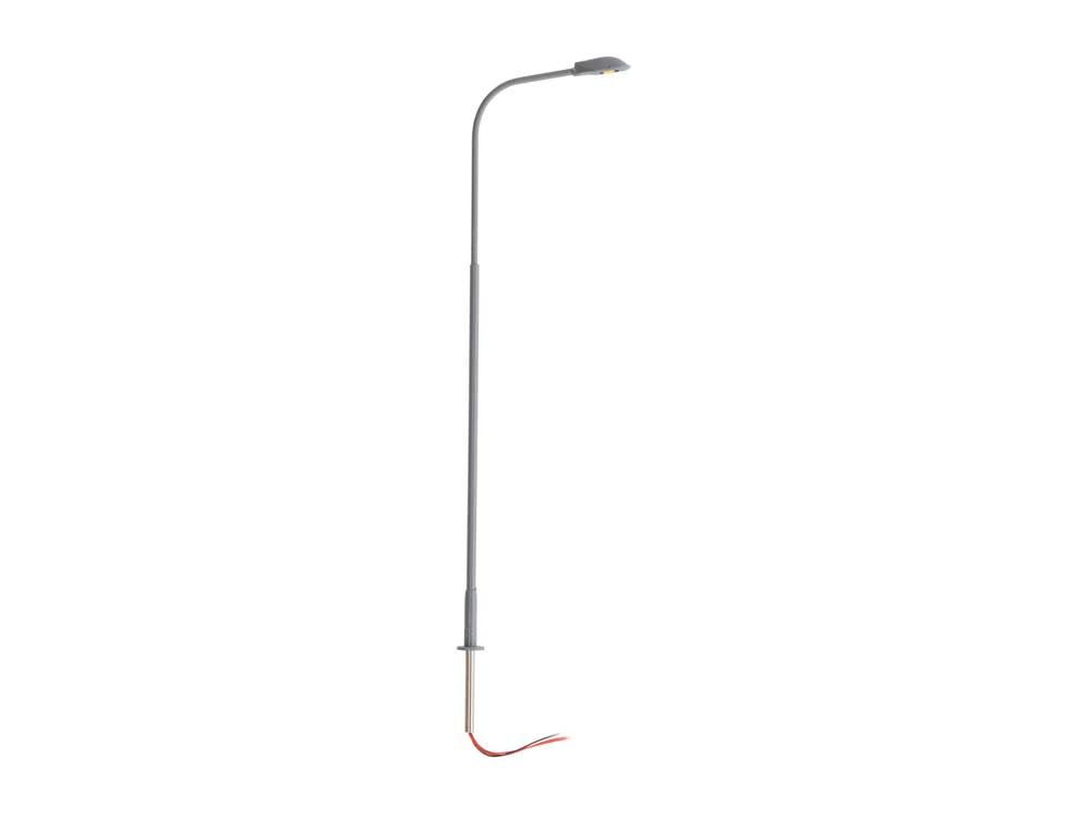 Single-Arm Cobra-Head Warm White LED Street Light/Lamp 3-Pack -- Gray Mast 4" 10.2cm Tall