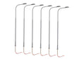 Single-Arm Cobra-Head Warm White LED Street Light/Lamp 6-Pack -- Gray Mast 4" 10.2cm Tall