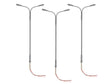 Double-Arm Highway Warm White LED Street Light/Lamp 3-Pack -- Gray Mast 4" 10.2cm Tall