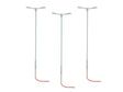 Double-Arm Cobra-Head Highway Warm White LED Street Light/Lamp 3-Pack -- Gray Mast 4" 10.2cm Tall