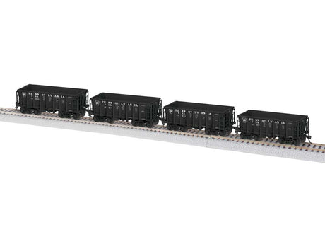 Class G38 Ore Car 4-Pack - Ready to Run -- Pennsylvania Railroad #15357, 15672, 15819, 15905 (As-Delivered, black)
