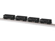 Class G38B Ore Car 4-Pack - Ready to Run -- Penn Central #500358, 500597, 500603, 500824 (black)