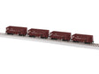 Class G38B Ore Car 4-Pack - Ready to Run -- Conrail #500089, 500181, 500355, 500938 (Scheme 1, Boxcar Red)