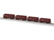 Class G38B Ore Car 4-Pack - Ready to Run -- Conrail #500067, 500271, 500541, 500776 (Scheme 1, Boxcar Red)