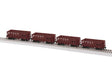 Class G38B Ore Car 4-Pack - Ready to Run -- Conrail #500206, 500253, 500641, 500706 (Scheme 2, Boxcar Red)