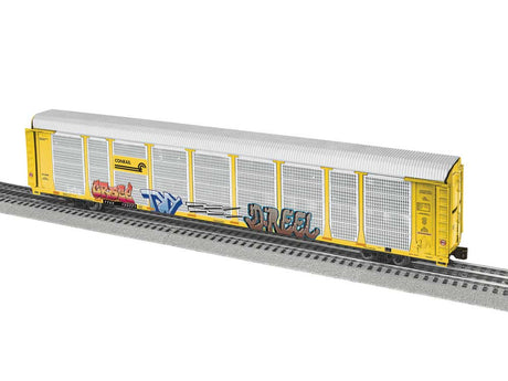 Florida East Coast Auto Rack Train-Only Set - 3-Rail - Legacy Sound & Control -- ES44AC Diesel, 4 Enclosed Auto Racks-3