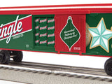 Peppermint Christmas Freight - 3-Rail - LionChief Bluetooth 5.0 Sound & Contro -- 0-8-0, 3 Cars, FasTrack Oval, Controller-2