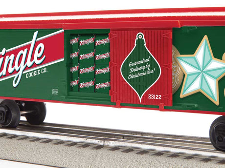 Peppermint Christmas Freight - 3-Rail - LionChief Bluetooth 5.0 Sound & Contro -- 0-8-0, 3 Cars, FasTrack Oval, Controller-2