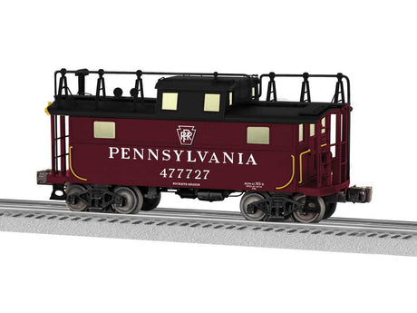 PRR Class N5 Cupola Caboose w/Lights & Sound - 3-Rail - Ready to Run - Vision -- Pennsylvania Railroad #477727 (Tuscan, black, white, Trainphone Antenna)