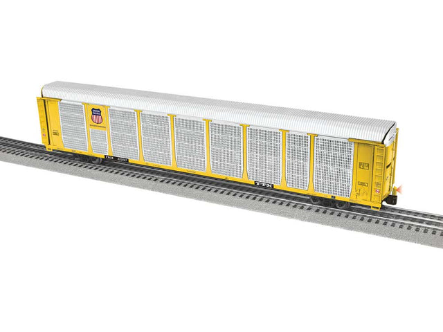 89' Enclosed Auto Carrier w/FreightSounds - 3-Rail - Ready to Run - Vision -- Union Pacific #603597 (silver, yellow, black)