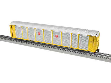 89' Enclosed Auto Carrier - 3-Rail - Ready to Run -- Kansas City Southern #705075 (silver, yellow, black)