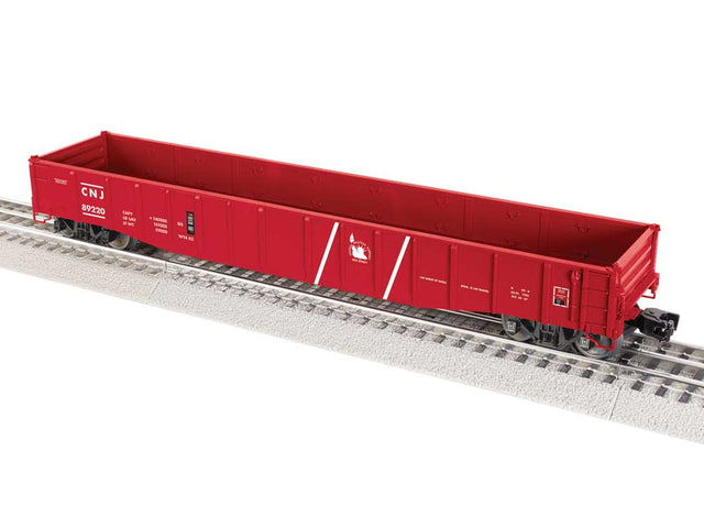 Pullman-Standard PS-5 50' Gondola - 3-Rail - Ready to Run -- Central of New Jersey #89220 (red, white)