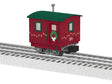 Disconnect Truck Caboose - 3-Rail - Ready to Run -- Christmas #24 (red, green, silver)