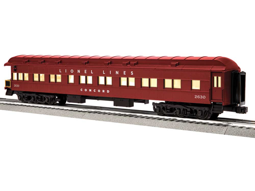 Heavyweight 18" Open-End Observation - 3-Rail - Ready to Run -- Lionel Lines Concord (red)