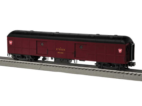 B60 Heavyweight Baggage Car - 3-Rail - Ready to Run - Vision Station Sounds -- Pennsylvania Railroad #9369 (Tuscan, black, red Keystone)