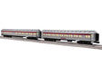 Heavyweight 18" Coach & Diner - 3-Rail - Ready to Run -- Pennsylvania Railroad 1157, john Hancock (Shadowlined silver, Tuscan)