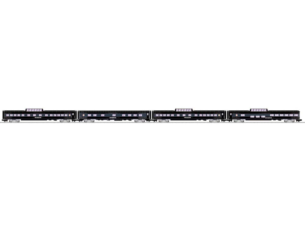 21" Streamlined 3 Dome, Sleeper Set - 3-Rail - Ready to Run - RailSounds -- Halloween Doom Liner (black, purple)