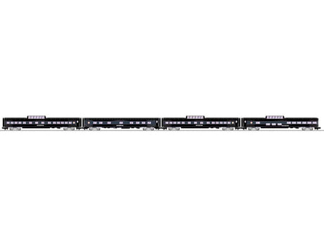 21" Streamlined 3 Dome, Sleeper Set - 3-Rail - Ready to Run - RailSounds -- Halloween Doom Liner (black, purple)