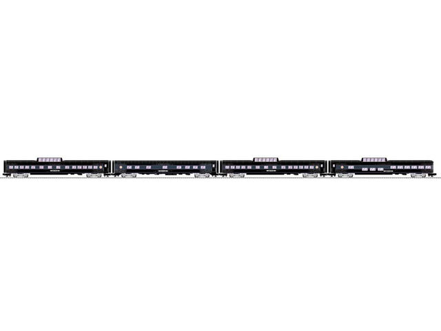 21" Streamlined 3 Dome, Sleeper Set - 3-Rail - Ready to Run - RailSounds -- Halloween Doom Liner (black, purple)