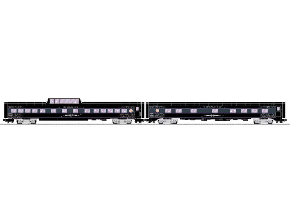 21" Streamlined Dome, Sleeper Set - 3-Rail - Ready to Run - RailSounds -- Halloween Doom Liner Leisure Doom, Eternal Rest (black, purple)