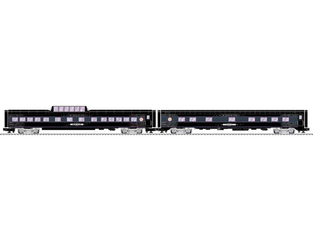 21" Streamlined Dome, Sleeper Set - 3-Rail - Ready to Run - RailSounds -- Halloween Doom Liner Leisure Doom, Eternal Rest (black, purple)