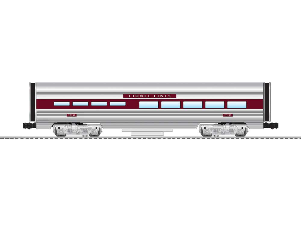 15" Fluted-Side Diner w/StationSounds - 3-Rail - Ready to Run -- Lionel Lines (aluminum, brown)