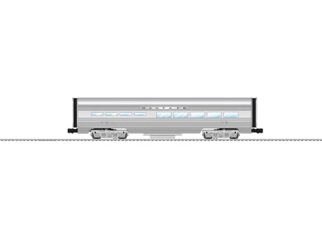 15" Fluted-Side Diner w/StationSounds - 3-Rail - Ready to Run -- Santa Fe (aluminum)