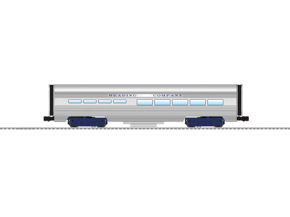 15" Fluted-Side Diner w/StationSounds - 3-Rail - Ready to Run -- Reading (aluminum)