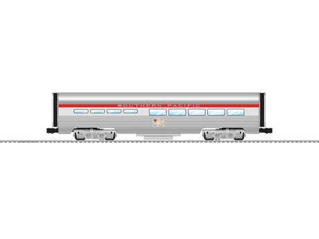 15" Fluted-Side Diner w/StationSounds - 3-Rail - Ready to Run -- Southern Pacific (aluminum, red)