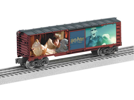 Steel Boxcar - 3-Rail - Ready to Run -- Harry Potter & The Goblet of Fire (full color movie scenes)-1