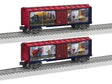 Steel Boxcar - 3-Rail - Ready to Run -- Thomas Kinkade Studios (Superman Protector of Metropolis, blue, red)