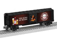 Steel Boxcar with Illuminated Side - 3-Rail - Ready to Run -- Budweiser Bar Sign #2 (black, brown, red)-1