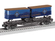 Intermodal TOFC Flatcar w/2 Trailers - 3-Rail - Ready to Run -- Lionel (125th Anniversary, black, blue, gold)