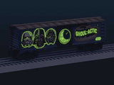 Steel Boxcar - 3-Rail - Ready to Run -- Star Wars(TM) (Halloween, gray, orange, glow-in-dark)-2