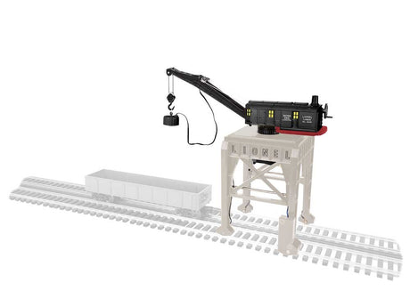 Gantry Crane - Command Control -- Assembled - Lionel Lines #282R (gray, black, red)