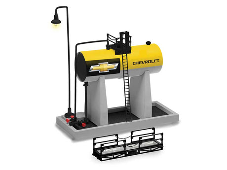 Elevated Oil Tank -- Assembled - Chevrolet (gray, yellow, black)