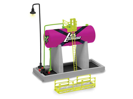 Elevated Oil Tank -- Assembled - DC Comics Lexcorp Kryptonite (gray, purple, green)