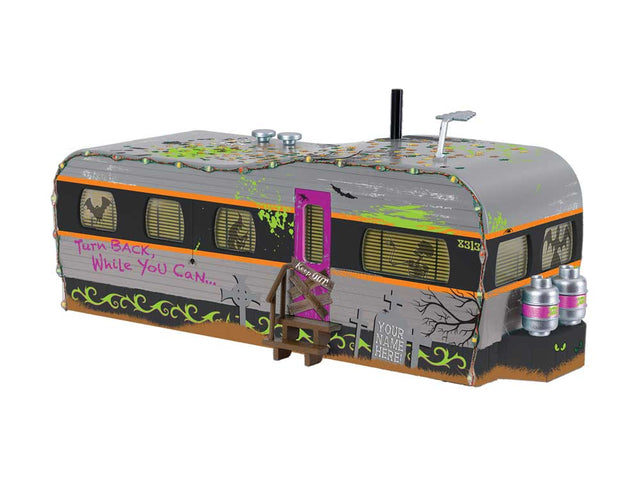 Trailer Home w/LED Lights -- Kit - Halloween 7-3/4 x 3-1/8 x 3-1/2"  19.7 x 7.9 x 8.9cm