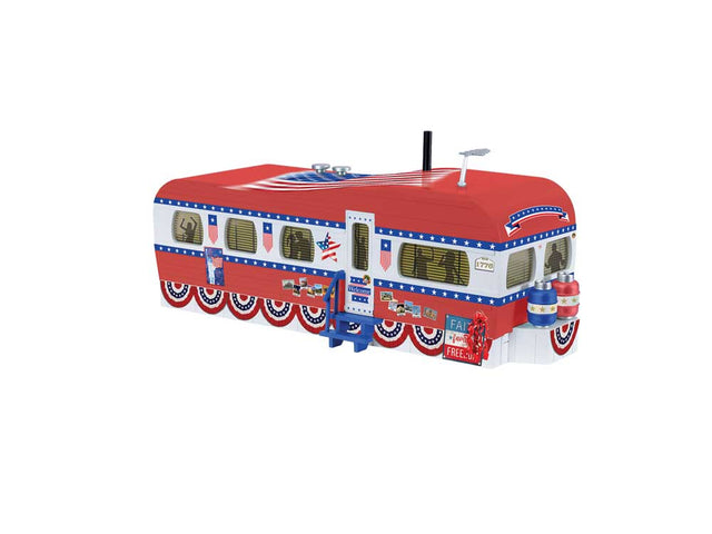 Trailer Home w/LED Lights -- Kit - Patriotic 7-3/4 x 3-1/8 x 3-1/2"  19.7 x 7.9 x 8.9cm