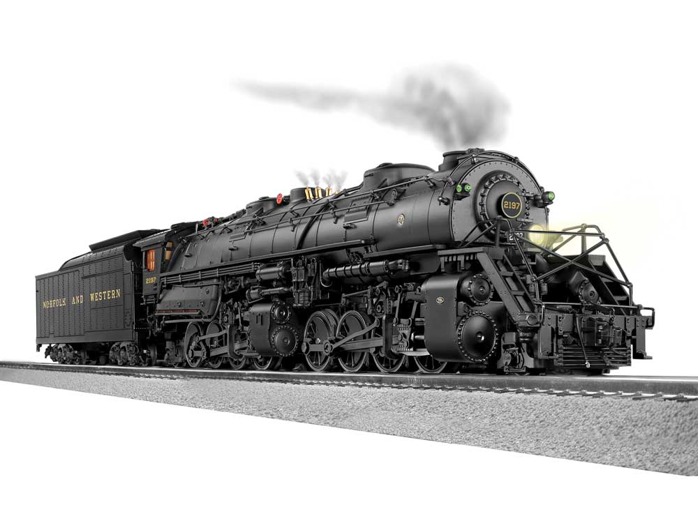 Class Y6B 2-8-8-2 - 3-Rail w/Legacy Sound, Control & Smoke -- Norfolk & Western #2197 (black, yellow)